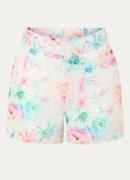 NIKKIE Jinan high waist straight fit korte broek met bloemenprint