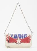 Zadig&Voltaire Rock clutch van leer met logo