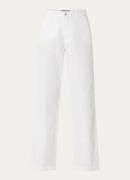 Claudia Sträter High waist straight fit broek met steekzakken
