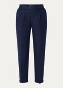 Benetton High waist tapered fit cropped pantalon van linnen