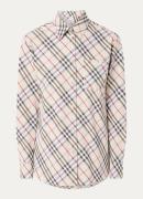 Burberry Blouse met ruitdessin en borstzak