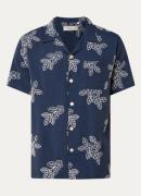 forét Leo regular fit overhemd met bloemborduring