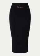 NIKKIE Kochi midi rok met ribstructuur