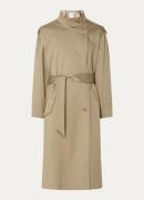 Sandro Double-breasted trenchcoat met steekzakken en strikceintuur