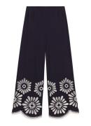 Maje Mid waist straight fit broek met borduring