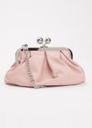 MaxMara Pasticcino clutch van schapenleer met afneembare schouderriem