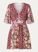 ba&sh Indrea mini jurk met bloemenprint en cut-out detail