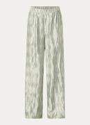 Dante 6 Lilium high waist wide fit pantalon met plissé