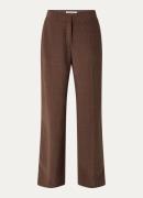 SAMSØE SAMSØE Salaray high waist wide fit pantalon in linnenblend