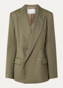 The Frankie Shop Newark double-breasted blazer in scheerwolblend met k...