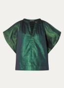 by-bar Vina tuniek met lurex en V-hals