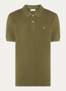 Gant Regular fit polo van piqué katoen met logoborduring