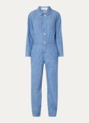 ba&sh Kidis loose fit jumpsuit van chambray met opgestikte zakken