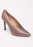 Unisa Tahal pump van leer met metallic finish