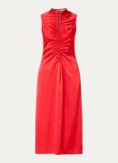Sandro Midi jurk van satijn met ruches