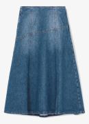 Reiss Fee midi A-lijn rok van denim