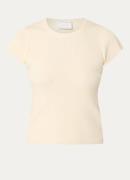 Neo Noir Tirra ribgebreide top met ronde hals