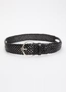 ba&sh Brisbane riem van leer met gevlochten details