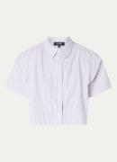 Refined Department Cropped blouse met streepprint en strass