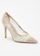 Dune London Brightest pump van mesh met strass