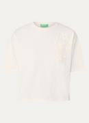 Benetton T-shirt met bloemborduring