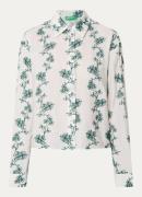 Benetton Blouse met bloemborduring