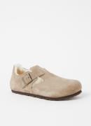 Birkenstock Boston Shearling instapper van suéde met lamswol