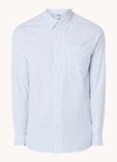 Selected Noos regular fit overhemd met borstzak en streepprint