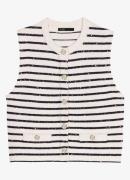 Maje Fijngebreide top in wolblend met streepprint