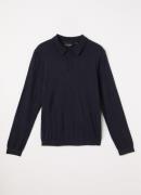 Lyle & Scott Fijngebreide polo met logo