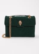 Kurt Geiger Kensington schoudertas van suède met quilt patroon