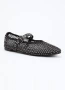 Sofie Schnoor Sandrasw ballerina van mesh met strass en leren details
