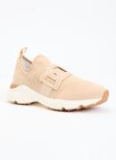 Tod's Calzino Catena sneaker met details van leer en gebreid bovenwerk