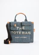 Marc Jacobs The Medium Tote handtas van denim met logoprint en afneemb...