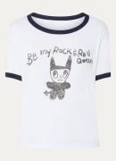 Zadig&Voltaire Woos T-shirt in linnenblend met strass