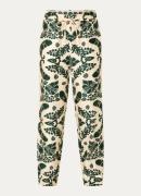 Sandro High waist loose fit pantalon met print en elastische band