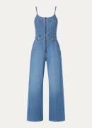 Levi's Bustier wide fit jumpsuit van denim met smockwerk