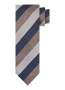 Profuomo Stropdas in zijdeblend met streepprint