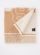 BOSS Sjaal in wolblend met logo 150 x 38 cm