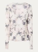 Modström Petrina semi-transparante top van mesh met print
