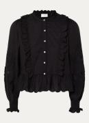 Neo Noir Petrine blouse met broderie