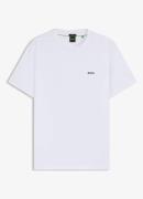 BOSS T-shirt van stretchkatoen met contrastlogo