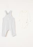 Petit Bateau Set van salopette met romper 2-delig