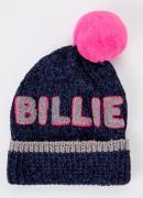 Billieblush Ribgebreide muts met logo en lurex
