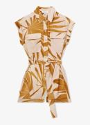 Reiss Harri loose fit playsuit met print en strikceintuur