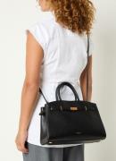 DeMellier The Midi Hudson handtas van leer met afneembare schouderriem