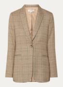 Expresso Blazer met ruitdessin en lurex
