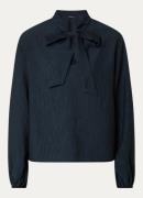 OPUS Tuniek in lyocellblend met structuur en sjaalkraag