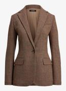 Ralph Lauren Blazer met in wolblend met ruitdessin