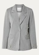 Fabienne Chapot Keaton blazer met krijtstreep en strass